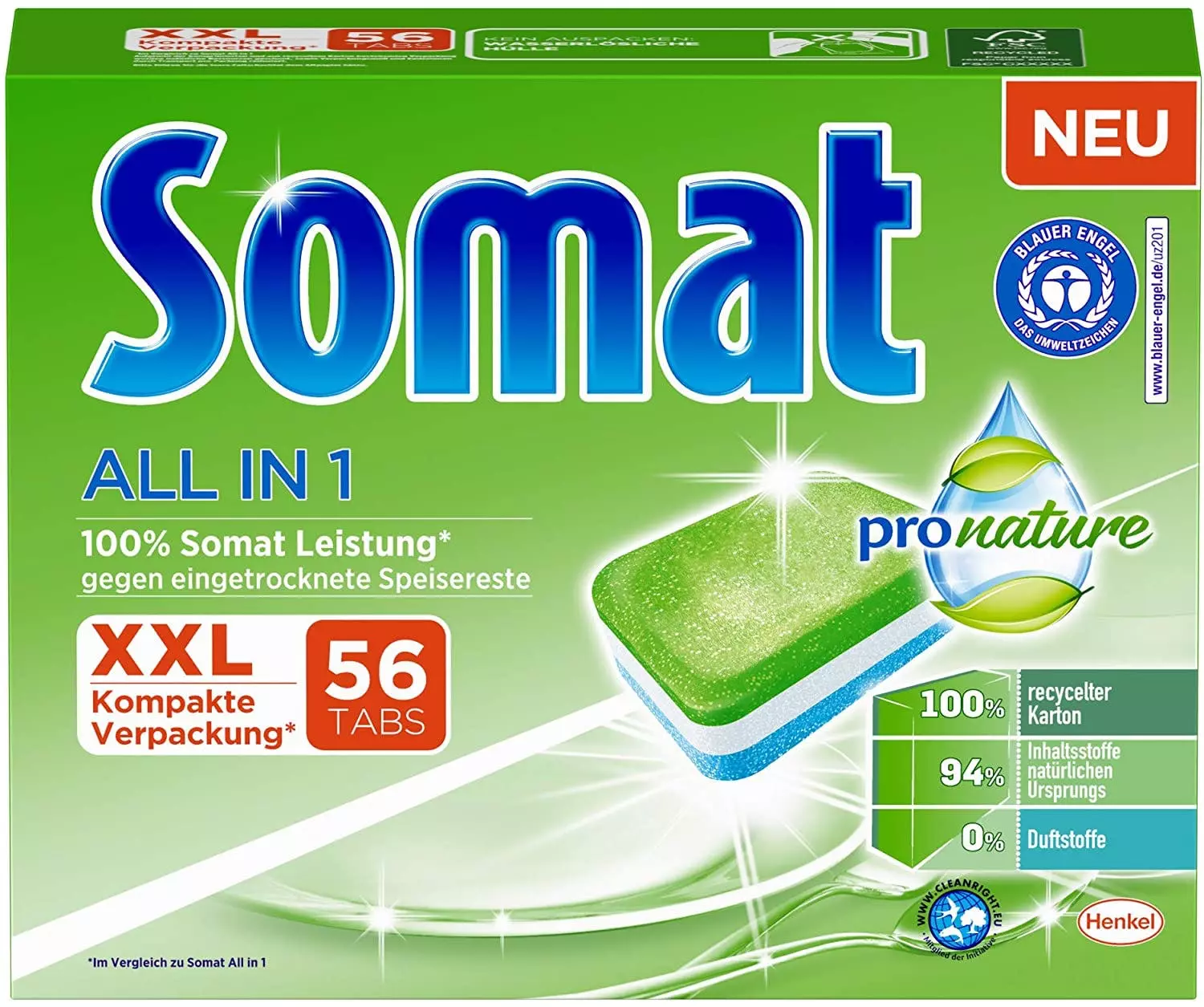 Somat All In 1 Pro Nature Spülmaschinen Tabs 3x56 Tabs Spülmittel Spülen 8 Somat All In 1 Pro Nature Spülmaschinen Tabs 3x56 Tabs Spülmittel Spülen – Bild 6