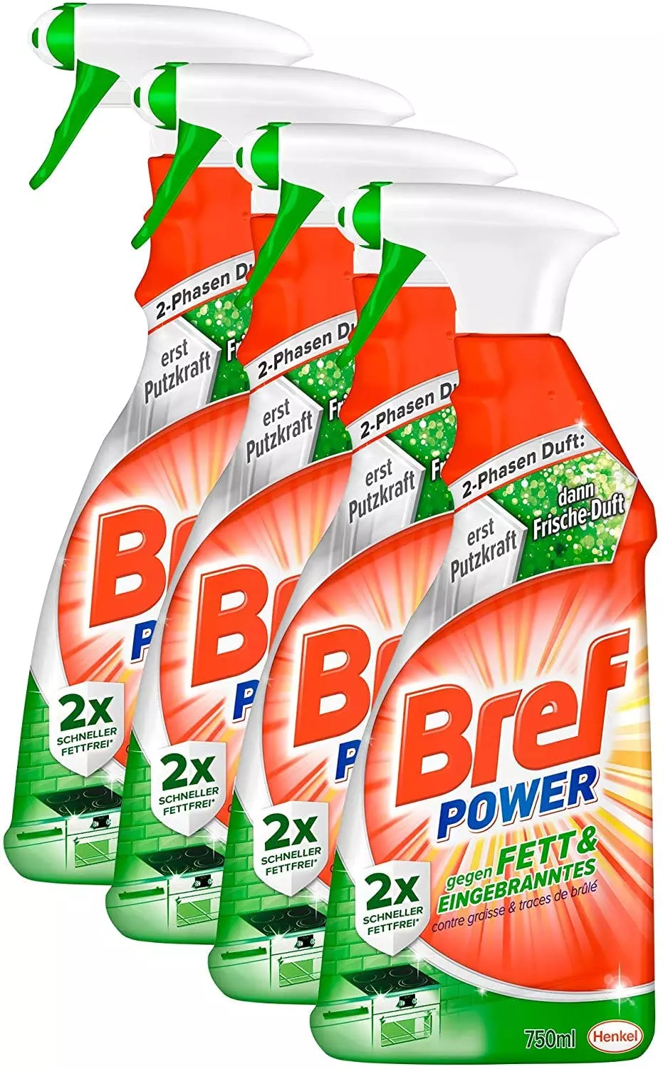 Null Bref Power Fett Eingebranntes Fettlöser Küchen Reiniger 4x750 Ml Sprühflasche 6 Null Bref Power Fett Eingebranntes Fettlöser Küchen Reiniger 4x750 Ml Sprühflasche – Bild 4
