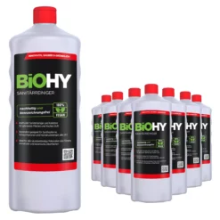 BiOHY Sanitärreiniger (12x1l Flasche) | Kalkzersetzendes Konzentrat Für Den Sanitärbereich | Badreiniger Mit Angenehme & Frischen Duft | EXTRA STARK -Biohy Verkäufe 309cf4a0 e00c 4df0 ac06 2a814464f1fd 4