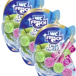 Null WC-Frisch Duft Switch 3er Pack Grüner Apfel & Wasserlilie 1x3 Stück WC-Reiniger