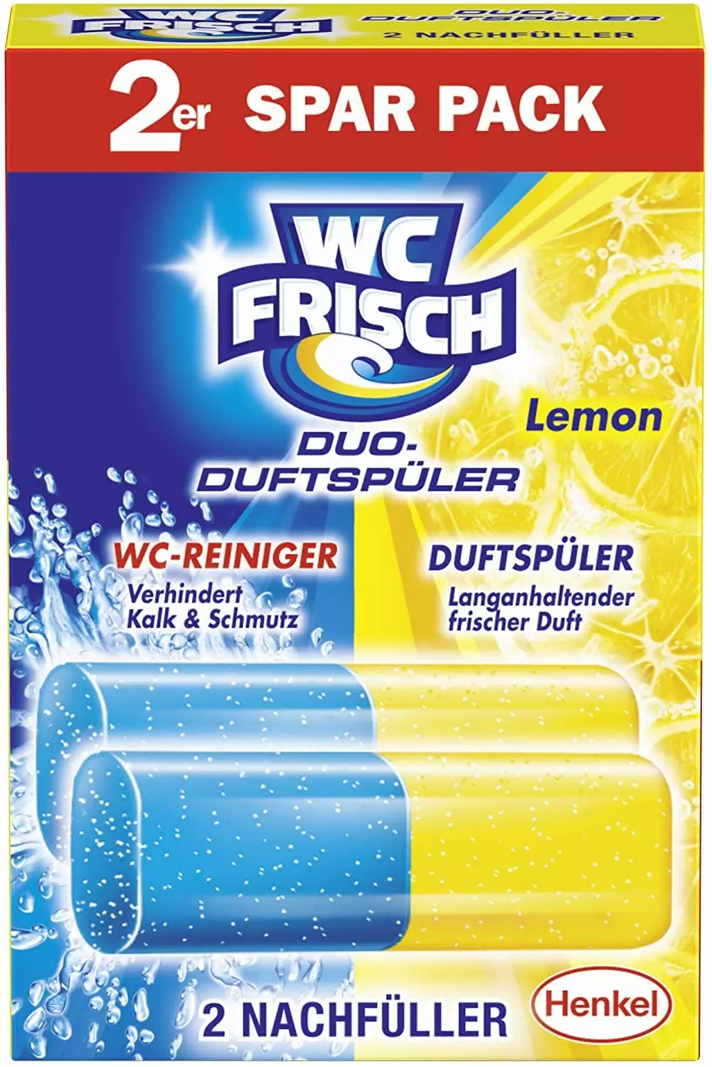 Null WC FRISCH Duo-Duftspüler 10er Pack Lemon WC Reiniger & WC-Duftstein 10x1 Stück 7 Null WC FRISCH Duo-Duftspüler 10er Pack Lemon WC Reiniger & WC-Duftstein 10x1 Stück – Bild 5
