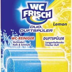 Null WC FRISCH Duo-Duftspüler Lemon WC-Reiniger WC-Duftstein Nachfüllpack 1x2 Stück