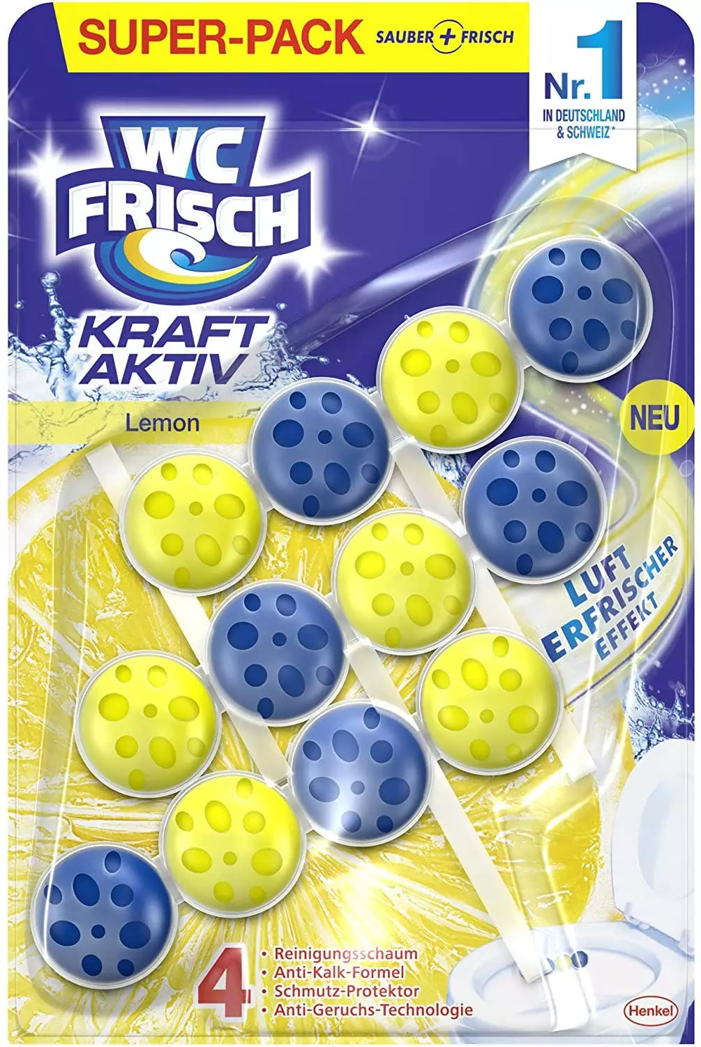 Null WC-Frisch Kraft Aktiv Ausprobier-Set Duftspüler 4 Düfte 4x1 Stück WC Reiniger 7 Null WC-Frisch Kraft Aktiv Ausprobier-Set Duftspüler 4 Düfte 4x1 Stück WC Reiniger – Bild 5