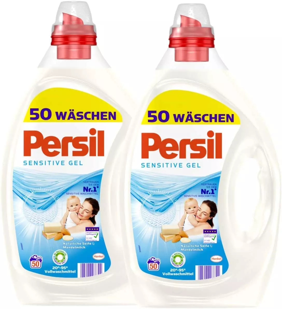 Null Persil Sensitive Gel Flüssigwaschmittel Waschmittel Wäsche 2x50 Waschladungen 3 Null Persil Sensitive Gel Flüssigwaschmittel Waschmittel Wäsche 2x50 Waschladungen