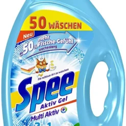 Null Spee Aktiv Gel 2-in-1 Flüssigwaschmittel 50 Waschladungen Weichspülerfrische