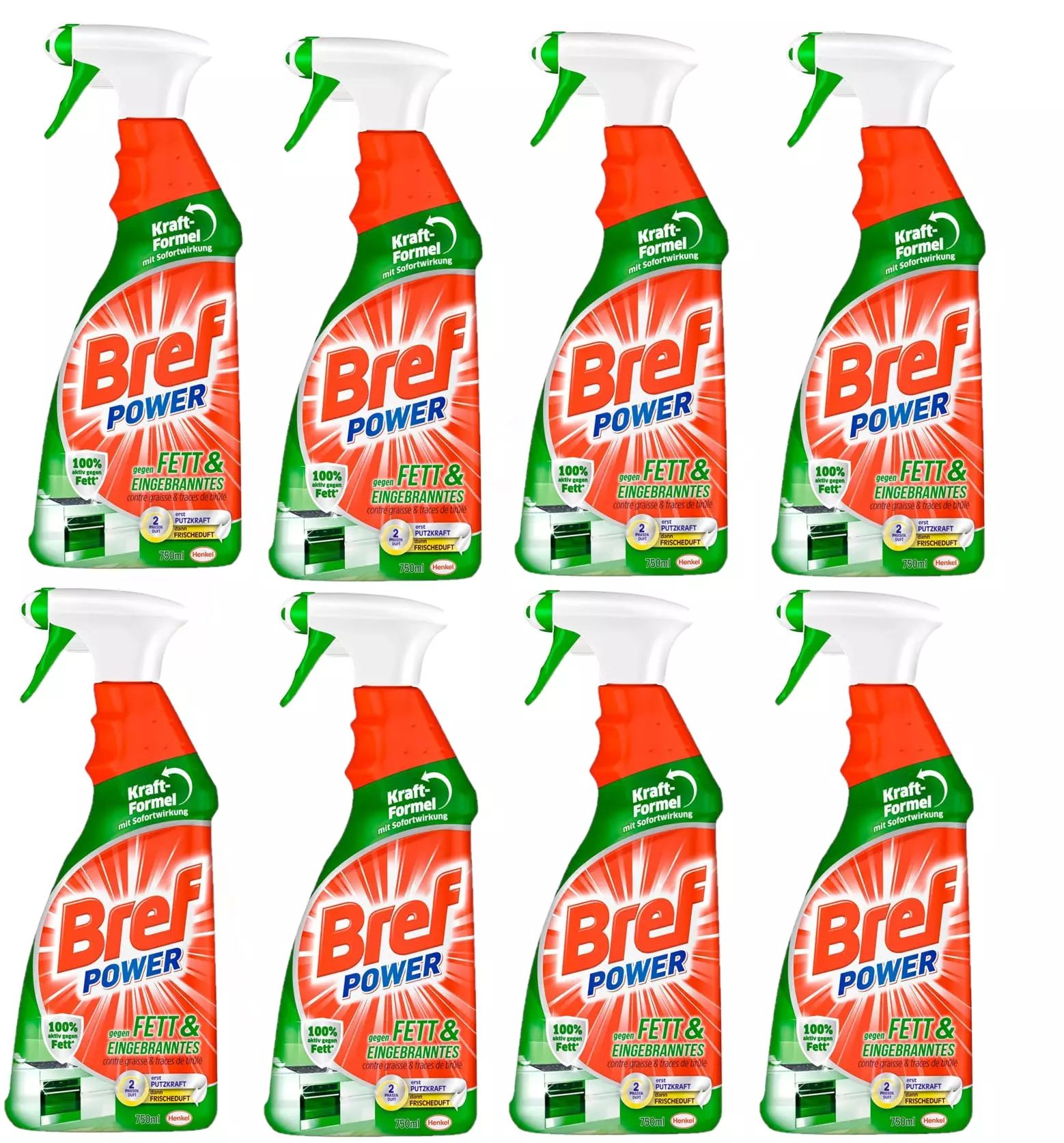 Null Bref Power Fett Eingebranntes Fettlöser Küchen Reiniger 4x750 Ml Sprühflasche 4 Null Bref Power Fett Eingebranntes Fettlöser Küchen Reiniger 4x750 Ml Sprühflasche – Bild 2
