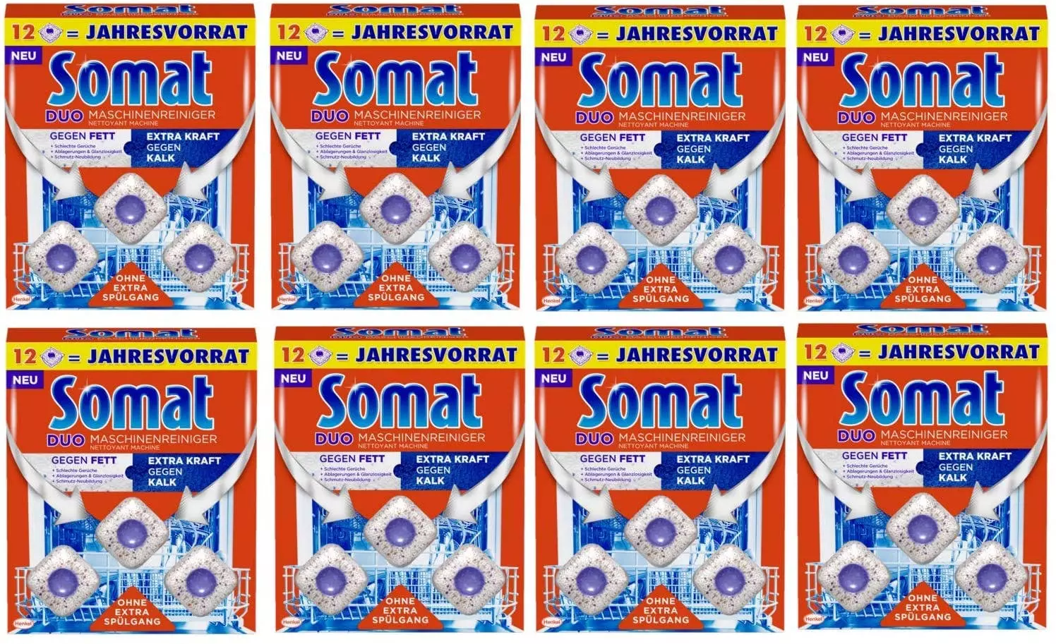 Somat Duo Maschinenreiniger Tabs Geschirrspül Reiniger 2x12 Stück Spülmittel 4 Somat Duo Maschinenreiniger Tabs Geschirrspül Reiniger 2x12 Stück Spülmittel – Bild 2