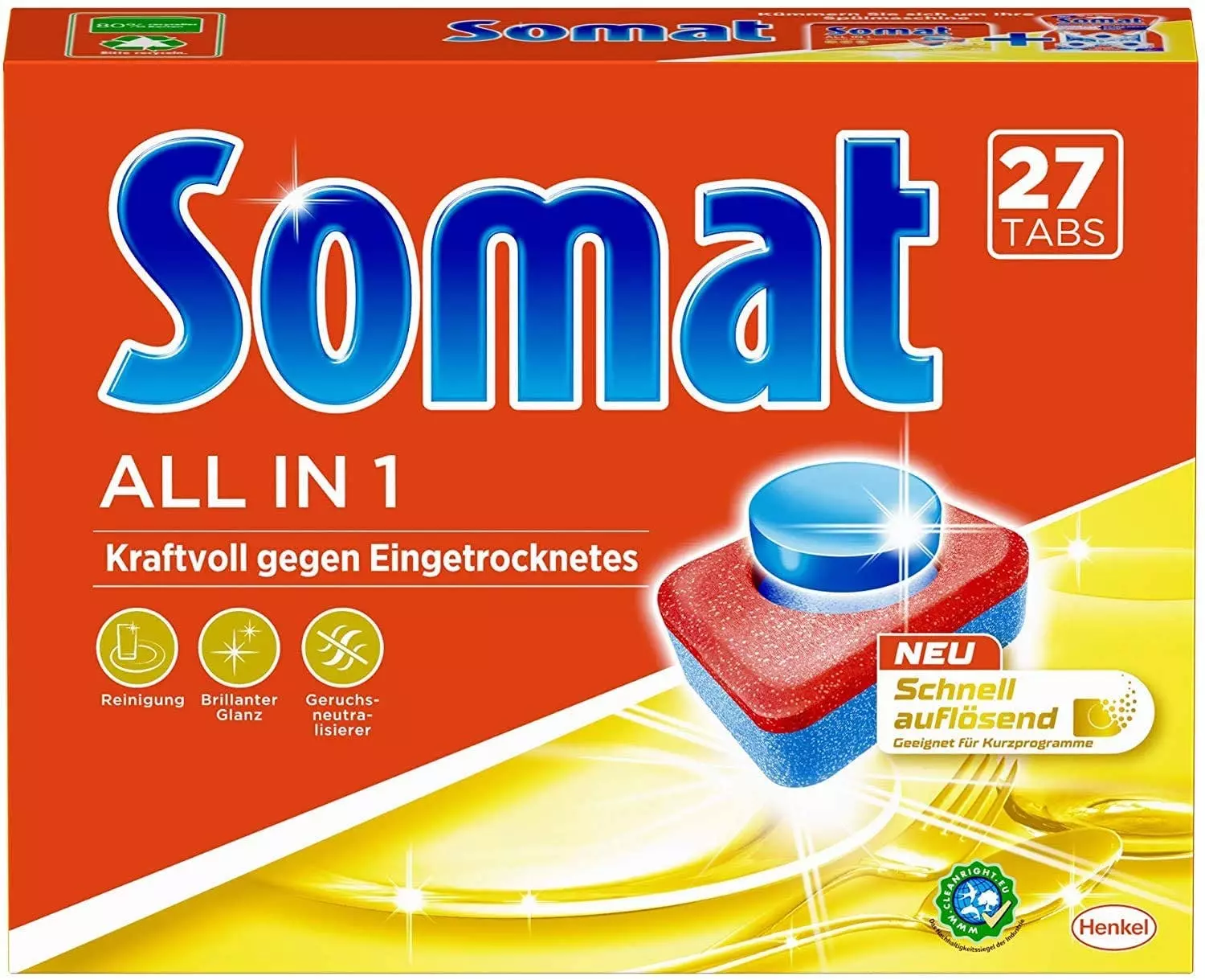 Somat 7 All In 1 Multi Aktiv Spülmaschinentabs 4x27 Tabs Geschirrspülreiniger 8 Somat 7 All In 1 Multi Aktiv Spülmaschinentabs 4x27 Tabs Geschirrspülreiniger – Bild 6