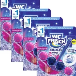 Null WC FRISCH Kraft Aktiv 4er Pack Blauspüler Farbspüler 4x1 Stück WC-Reiniger