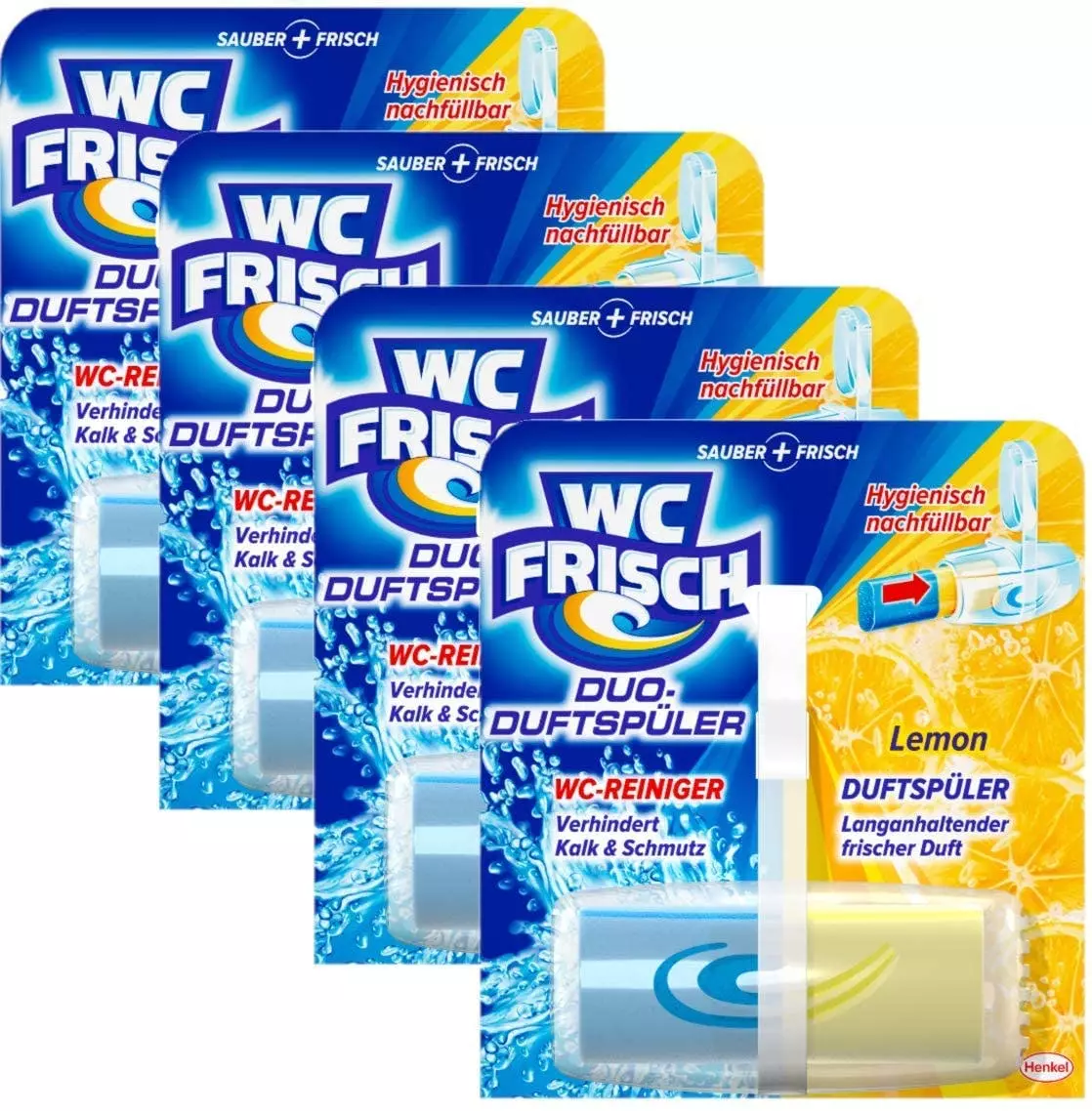Null WC FRISCH Duftspüler Lemon 5er Pack WC-Reiniger WC-Duftstein 5x2Stück Nachfüller 6 Null WC FRISCH Duftspüler Lemon 5er Pack WC-Reiniger WC-Duftstein 5x2Stück Nachfüller – Bild 4
