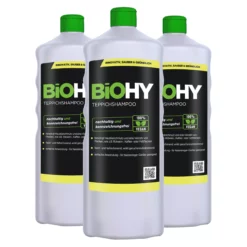 BiOHY Teppichshampoo (3x1l Flasche) | Teppichreiniger Ideal Zur Entfernung Von Hartnäckigen Flecken | SPEZIELL FÜR WASCHSAUGER ENTWICKELT