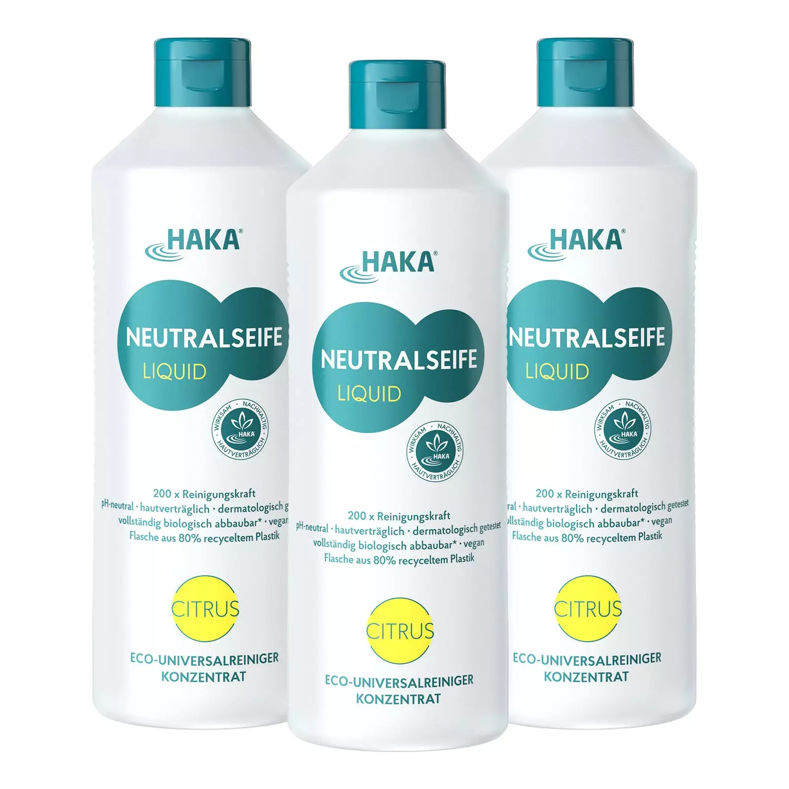 Null HAKA Neutralseife Liquid Citrus Allzweckreiniger Für Haushalt Und Auto, 3 X 1 Liter 3 Null HAKA Neutralseife Liquid Citrus Allzweckreiniger Für Haushalt Und Auto, 3 X 1 Liter