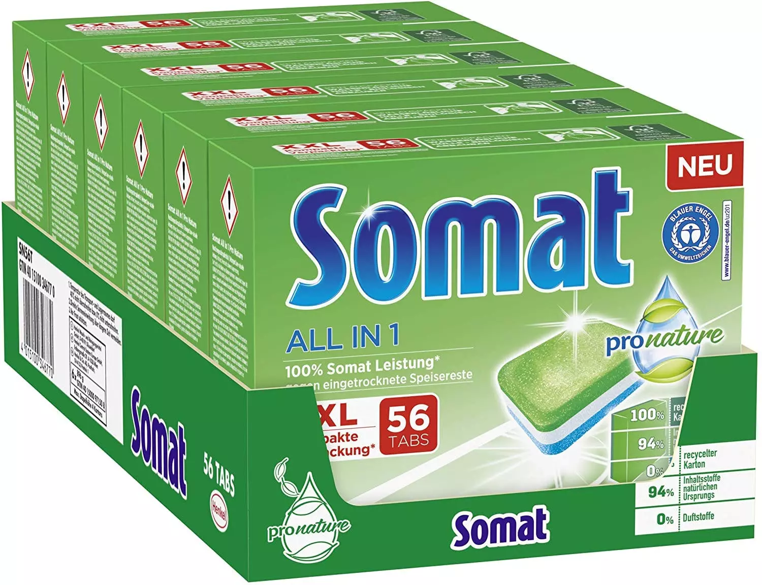 Somat All In 1 Pro Nature Spülmaschinen Tabs 6x56 Tabs Spülmittel Spülen 3 Somat All In 1 Pro Nature Spülmaschinen Tabs 6x56 Tabs Spülmittel Spülen