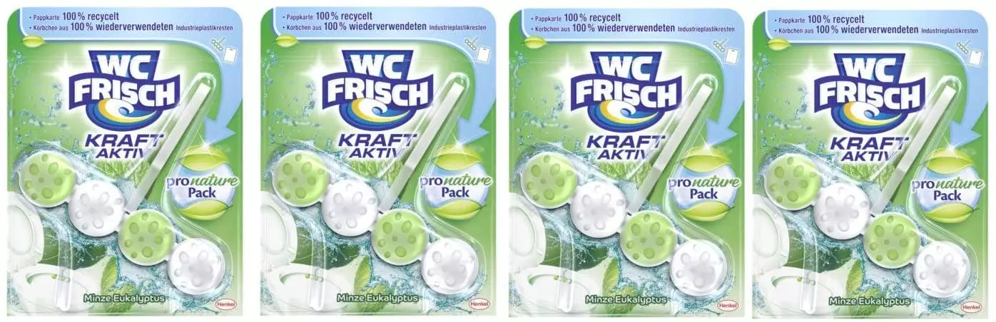 Null WC Frisch Kraft-Aktiv 10er Pack Pro Nature Minze WC-Reiniger 10x1 Stück 5 Null WC Frisch Kraft-Aktiv 10er Pack Pro Nature Minze WC-Reiniger 10x1 Stück – Bild 3