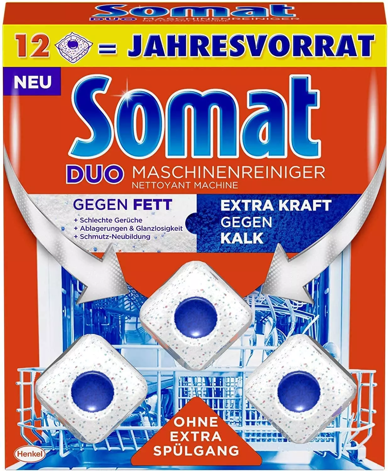 Somat Duo Maschinenreiniger Tabs Geschirrspül Reiniger 2x12 Stück Spülmittel 8 Somat Duo Maschinenreiniger Tabs Geschirrspül Reiniger 2x12 Stück Spülmittel – Bild 6