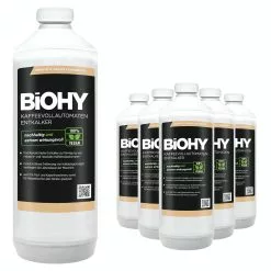 Null BiOHY Kaffeevollautomaten Entkalker (6x1l Flasche) | Ideal Zur Entkalkung Von Allen Kaffeemaschinen | Ca. 20 Entkalkungsvorgänge/Flasche