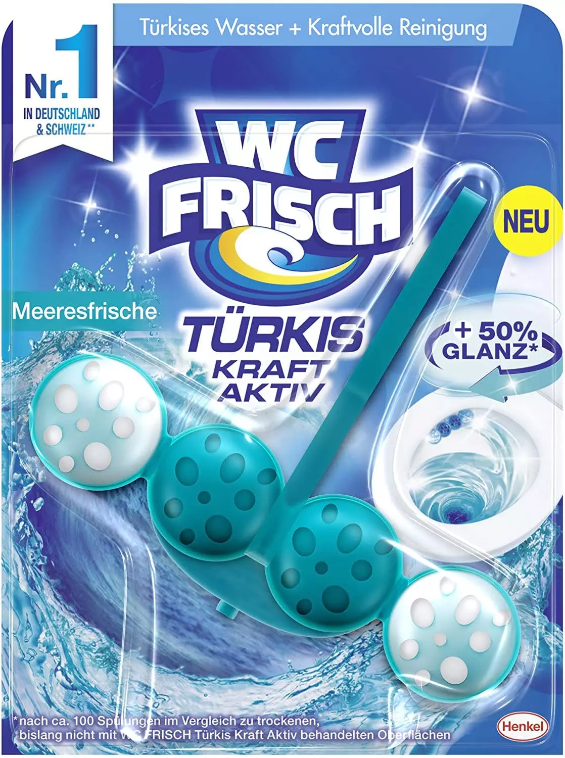 Null WC FRISCH Kraft Aktiv Türkisspüler Meeresfrische 50g WC-Reiniger Reinigung 3 Null WC FRISCH Kraft Aktiv Türkisspüler Meeresfrische 50g WC-Reiniger Reinigung