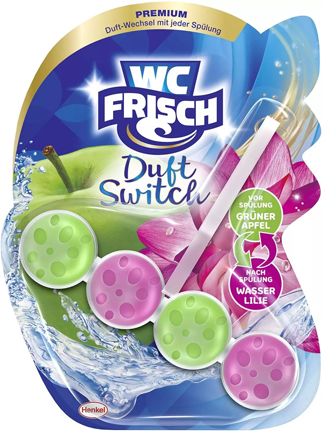 Null WC-Frisch Duft Switch 3er Pack Pfirsich Apfel WC-Reiniger 1x3 Stück Duftspüler 5 Null WC-Frisch Duft Switch 3er Pack Pfirsich Apfel WC-Reiniger 1x3 Stück Duftspüler – Bild 3