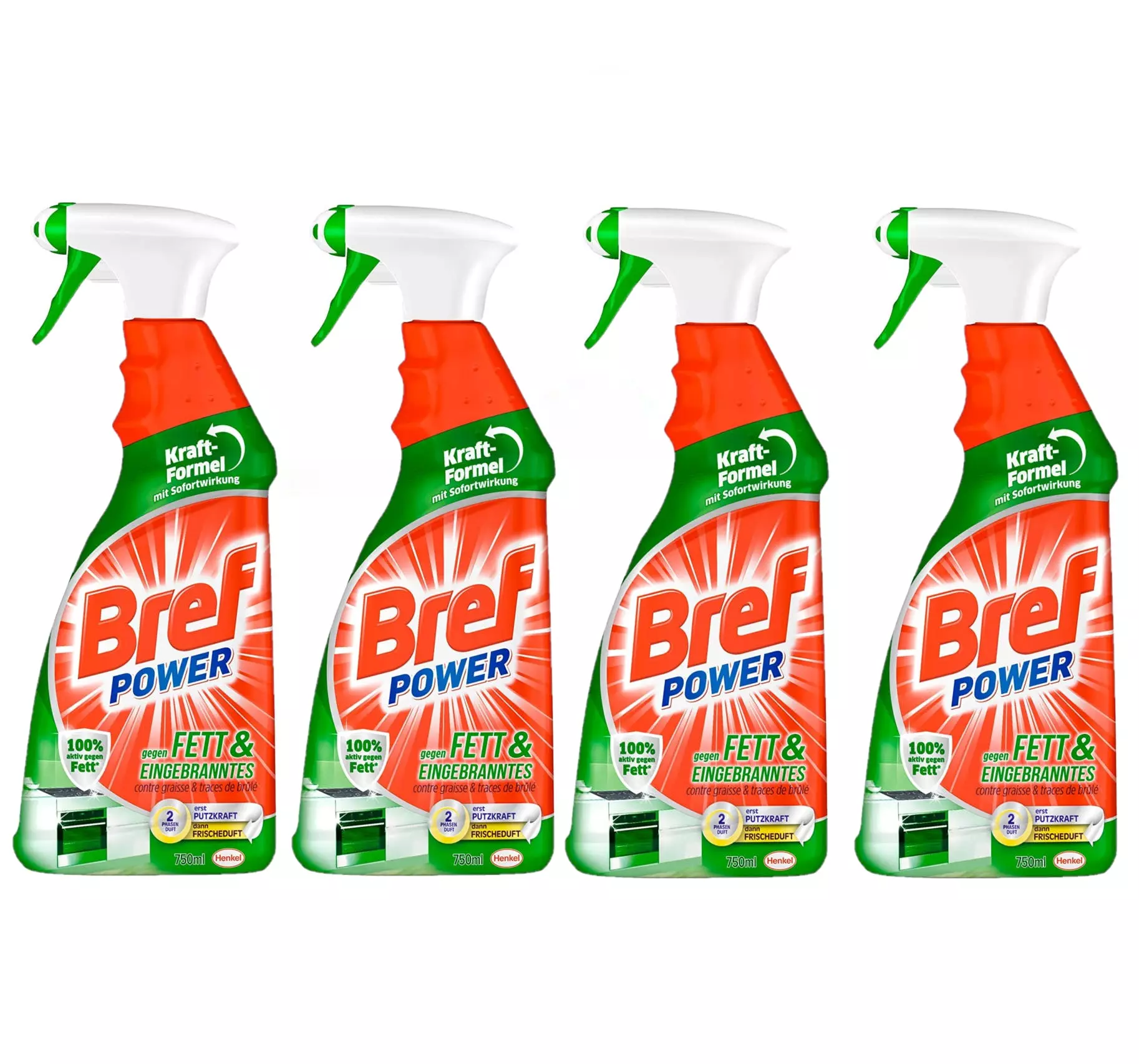 Null Bref Power Fett Eingebranntes Fettlöser Küchen Reiniger 4x750 Ml Sprühflasche 3 Null Bref Power Fett Eingebranntes Fettlöser Küchen Reiniger 4x750 Ml Sprühflasche