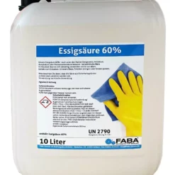Null Essigsäure 60% Essigessenz C2H4O2 Reiniger Entkalker 10 Liter