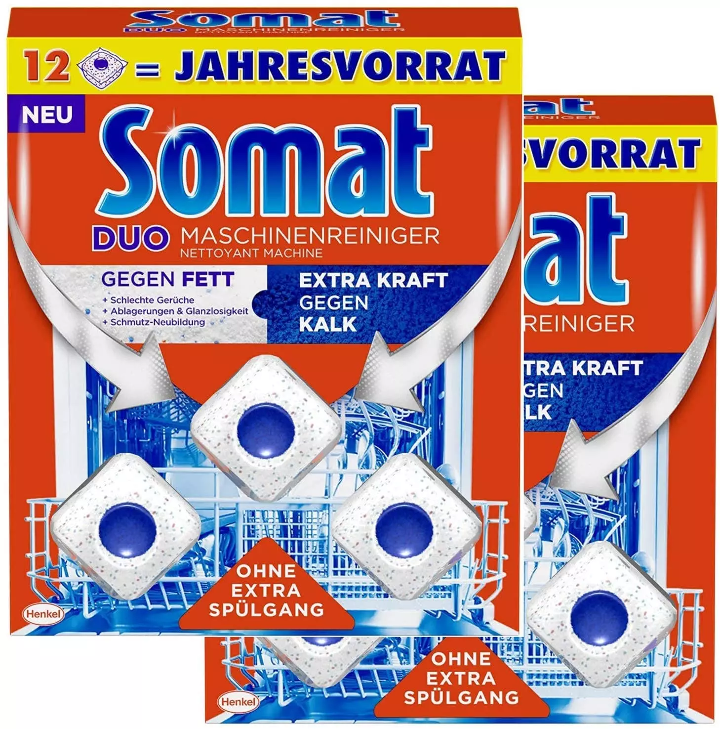 Somat Duo Maschinenreiniger Tabs Geschirrspül Reiniger 2x12 Stück Spülmittel 3 Somat Duo Maschinenreiniger Tabs Geschirrspül Reiniger 2x12 Stück Spülmittel