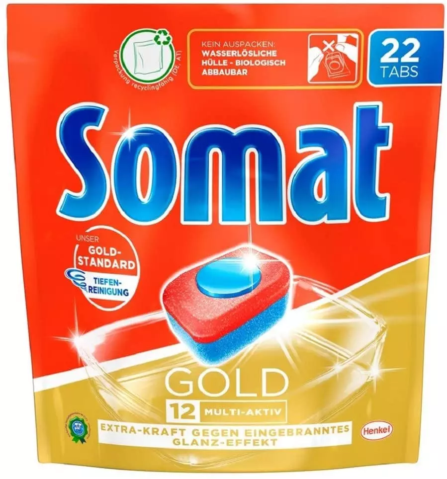 Somat 12 Gold Multiaktiv Spülmaschinentabs 4x22 Tabs Geschirrspültabs Reinigung 4 Somat 12 Gold Multiaktiv Spülmaschinentabs 4x22 Tabs Geschirrspültabs Reinigung – Bild 2