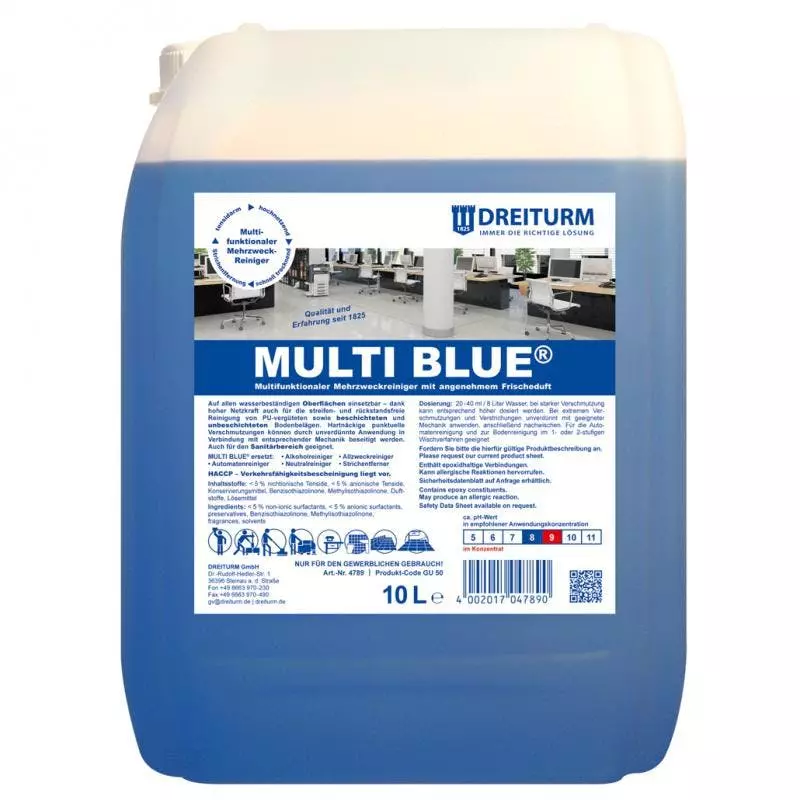 Null Dreiturm Multi Blue Mit Angenehmem Frischeduft Multifunktionaler Mehrzweck-Reiniger 1 L Flasche 4 Null Dreiturm Multi Blue Mit Angenehmem Frischeduft Multifunktionaler Mehrzweck-Reiniger 1 L Flasche – Bild 2