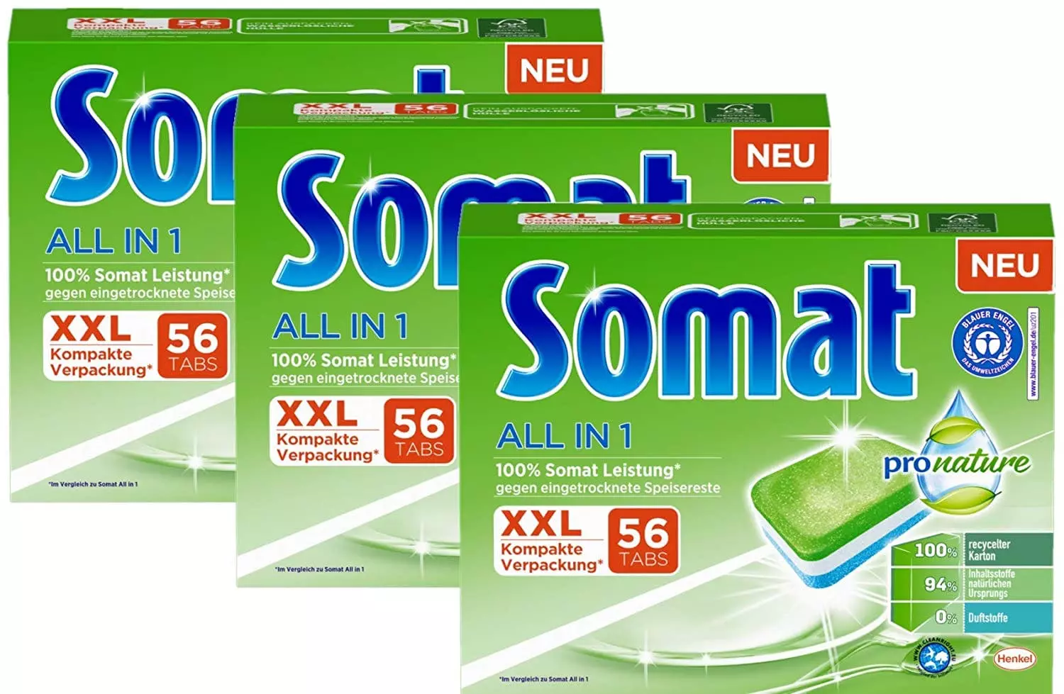 Somat All In 1 Pro Nature Spülmaschinen Tabs 2x56 Tabs Spülmittel Spülen 5 Somat All In 1 Pro Nature Spülmaschinen Tabs 2x56 Tabs Spülmittel Spülen – Bild 3