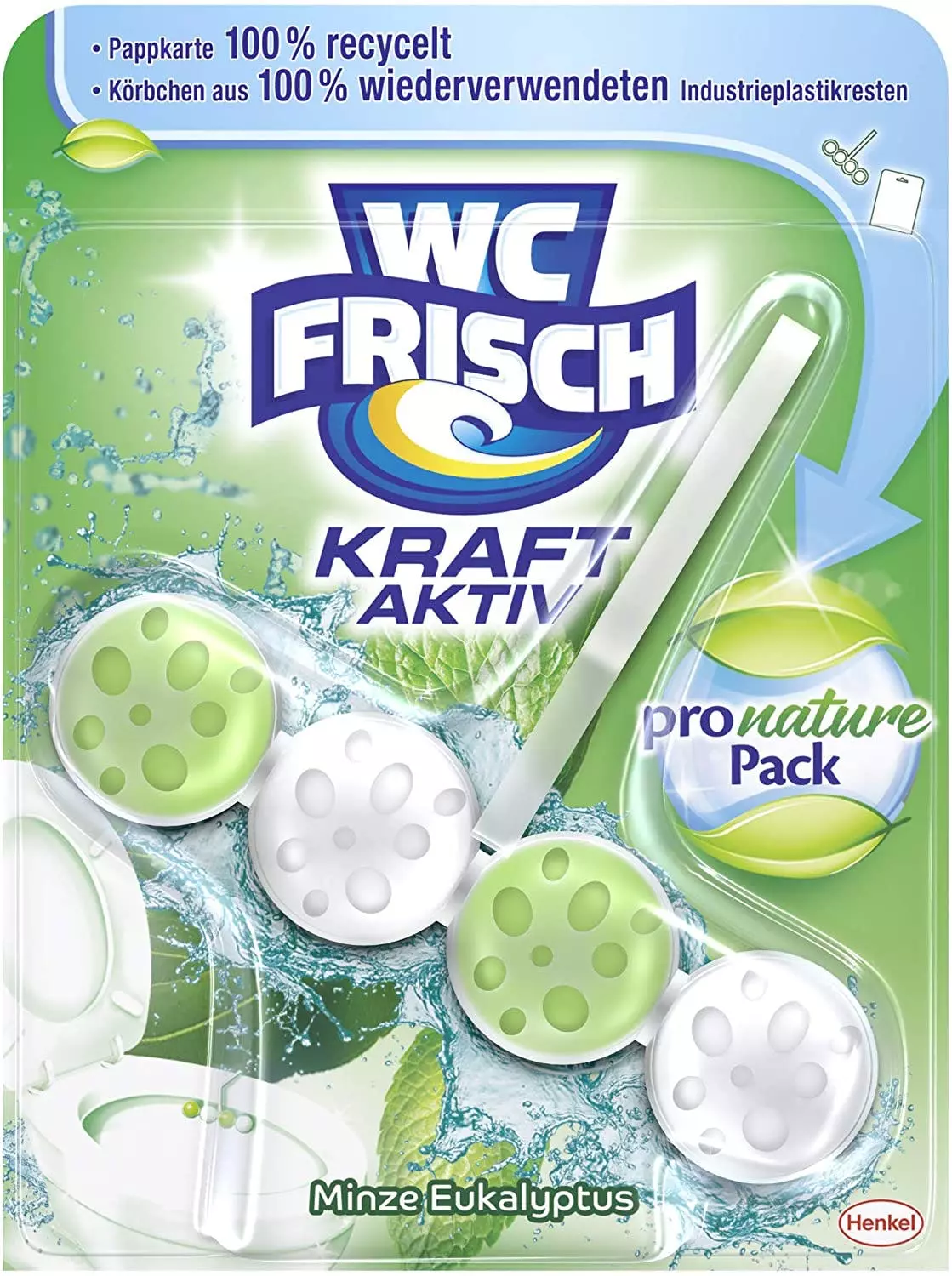 Null WC Frisch Kraft-Aktiv 10er Pack Pro Nature Minze WC-Reiniger 10x1 Stück 4 Null WC Frisch Kraft-Aktiv 10er Pack Pro Nature Minze WC-Reiniger 10x1 Stück – Bild 2