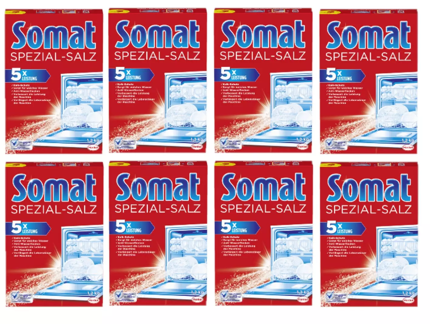 Somat Spezial-Salz Spülmaschinensalz Spülmachine Geschirrspülleistung 8 X1,2kg 3 Somat Spezial-Salz Spülmaschinensalz Spülmachine Geschirrspülleistung 8 X1,2kg