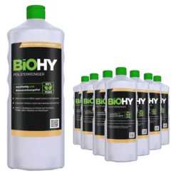 BiOHY Spezial Polsterreiniger (9x1l Flasche) | Ideal Für Autositze, Sofas, Matratzen Etc. | Ebenfalls Für Waschsauger Geeignet