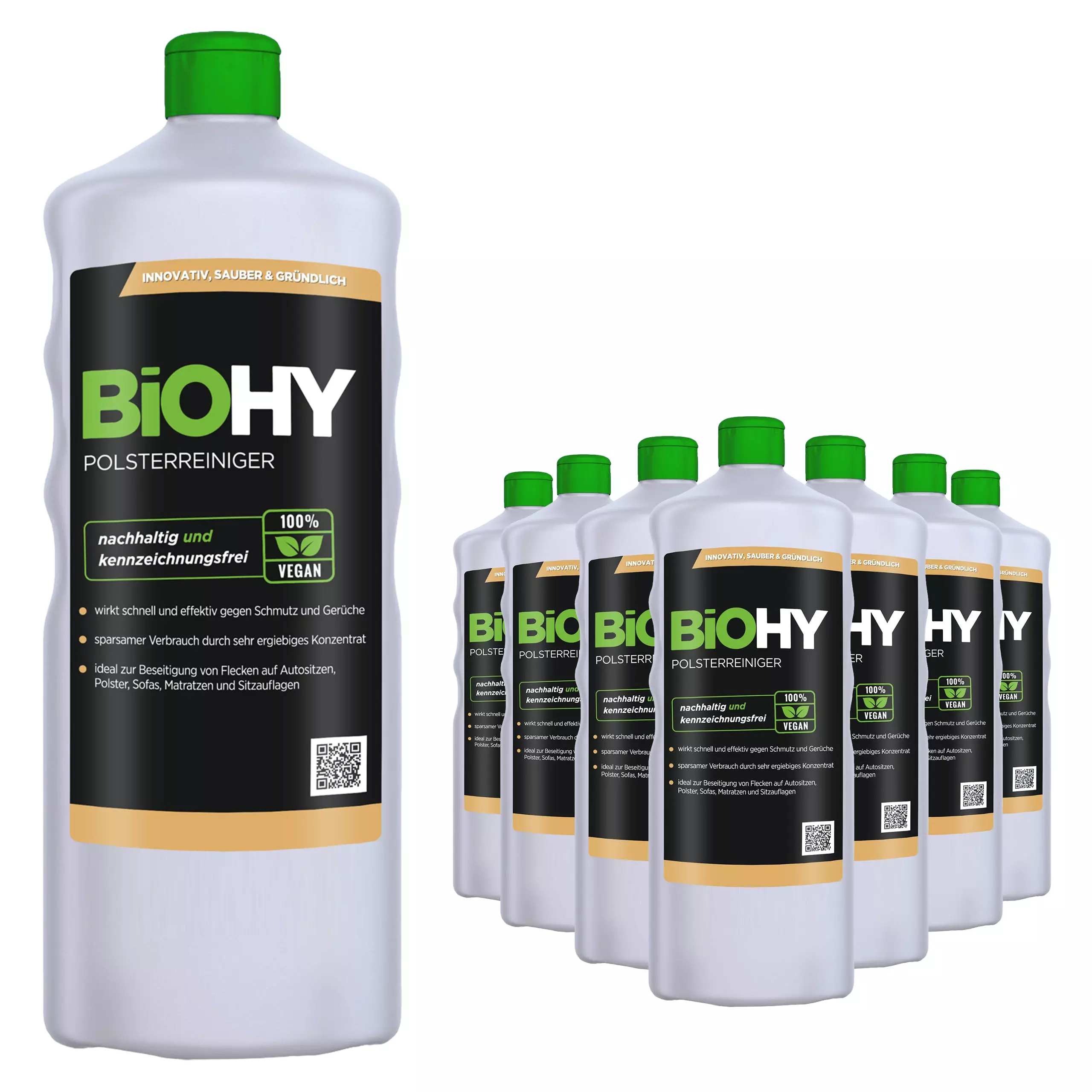 BiOHY Spezial Polsterreiniger (9x1l Flasche) | Ideal Für Autositze, Sofas, Matratzen Etc. | Ebenfalls Für Waschsauger Geeignet 3 BiOHY Spezial Polsterreiniger (9x1l Flasche) | Ideal Für Autositze, Sofas, Matratzen Etc. | Ebenfalls Für Waschsauger Geeignet